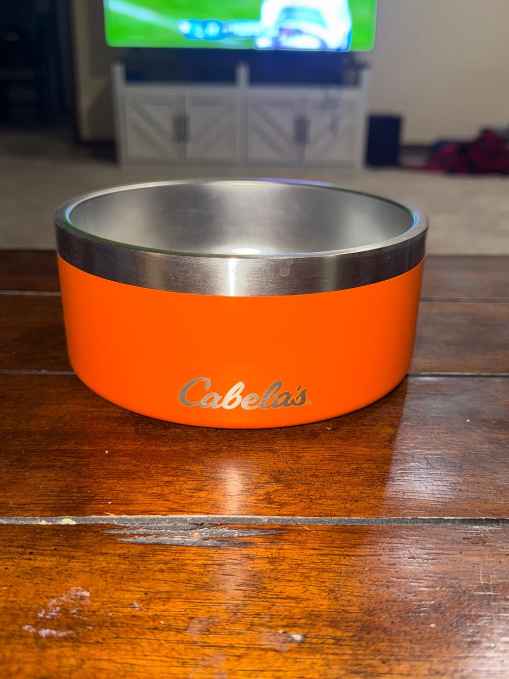 Cabela’s Stainless Double-Wall Dog Bowl – Orange